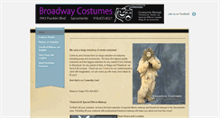 Desktop Screenshot of costumesbybroadway.com