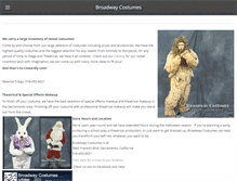 Tablet Screenshot of costumesbybroadway.com